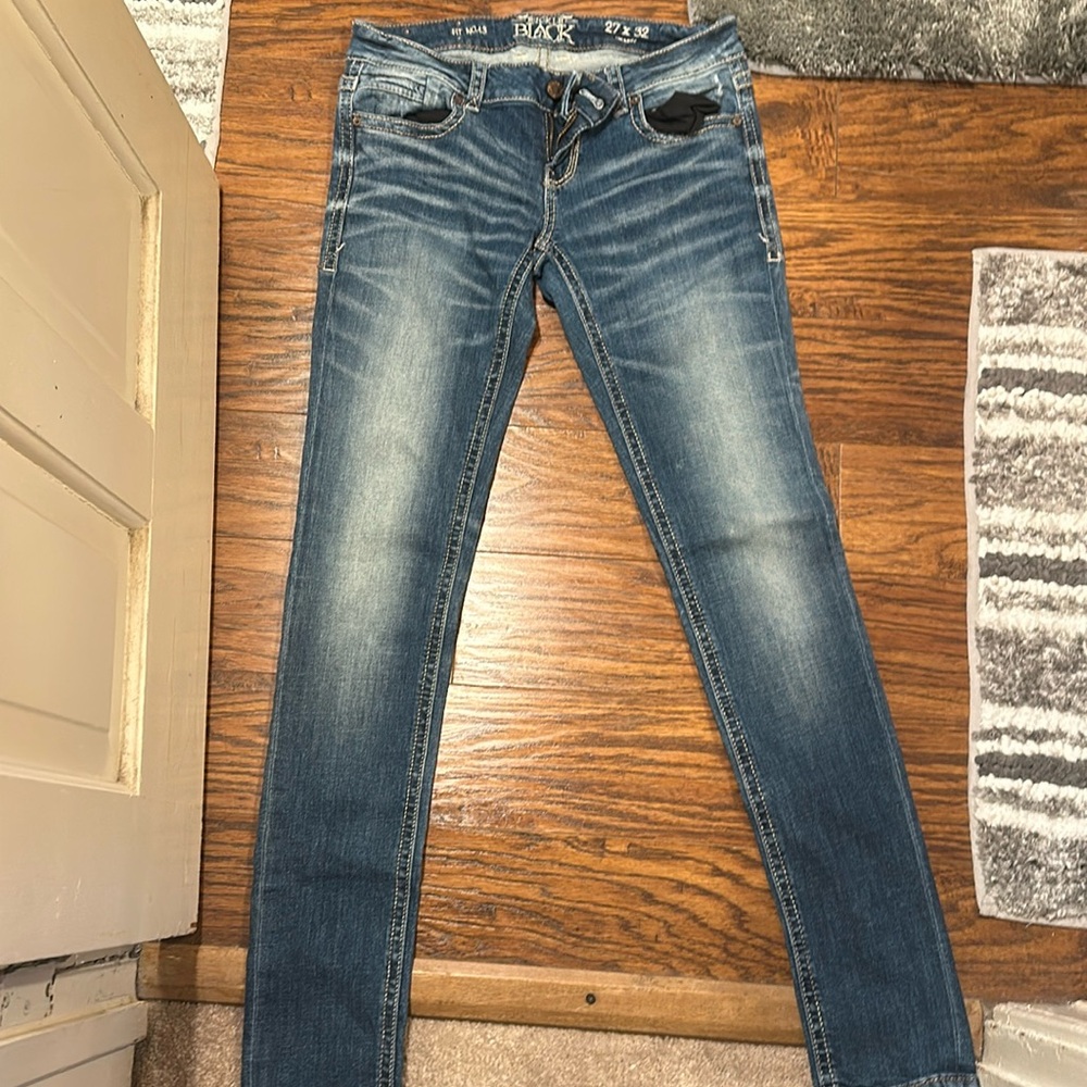 Buckle black jeans 27x32